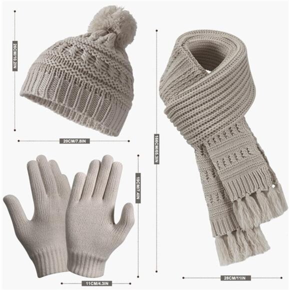 Winter Scarf, Gloves, and Hat Set for Women - Picture 4 of 7